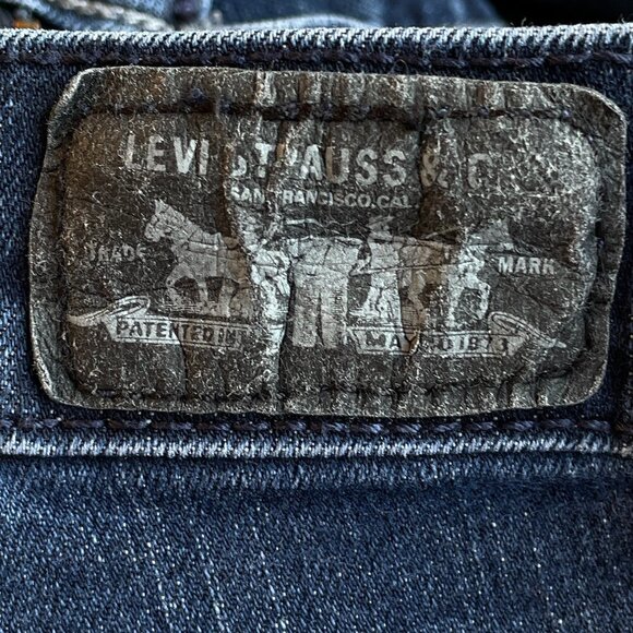 Levi's 512 Bootcut Perfectly Slimming Silver Stud Embellished Pockets  Size 14 M - Picture 12 of 16